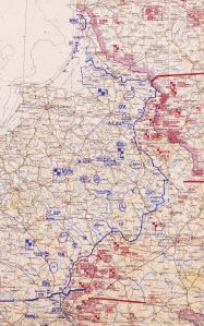 Положение фронта в Восточной Пруссии на 12.01.1945