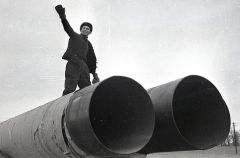 Строительство газопровода Вильнюс-Калининград, 1974г.